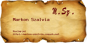 Markon Szalvia névjegykártya